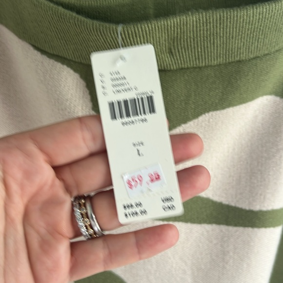 Anthropologie Green and Cream Midi Skirt - Picture 5 of 9